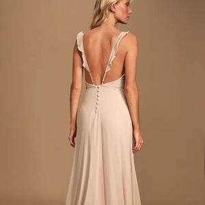 Lulu's Meteoric Rise Blush Maxi Dress